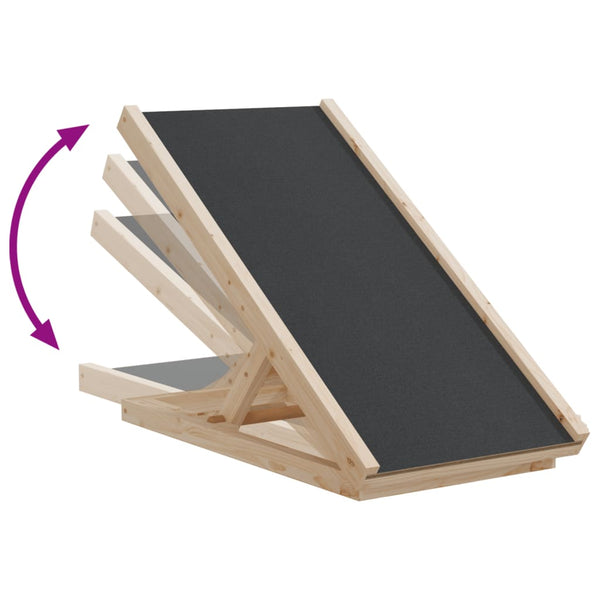 Graue Hunderampe Orca 70x35cm (Holz)