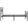 Schwarzes Metallbettgestell mit Kopfteilen Orodan 90x200cm