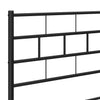Schwarzes Metallbettgestell mit Kopfteil Orodan 100x200cm