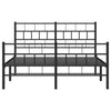 Schwarzes Metallbettgestell mit Kopfteilen Orodan 120x190cm