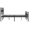 Schwarzes Metallbettgestell mit Kopfteil Orodan 150x200cm