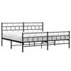 Schwarzes Metallbettgestell mit Kopfteil Orodan 193x203cm