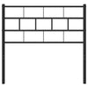 Schwarzes Metallkopfteil Picrie 75cm