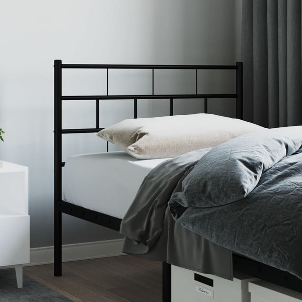Schwarzes Metallkopfteil Picrie 75cm