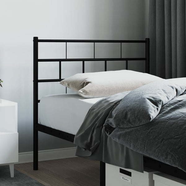 Musta metallinen sängynpääty Picrie 107cm