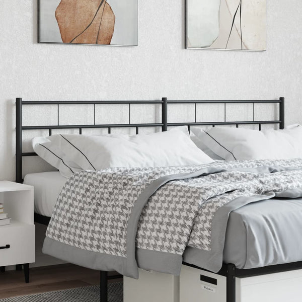 Musta metallinen sängynpääty Picrie 160cm