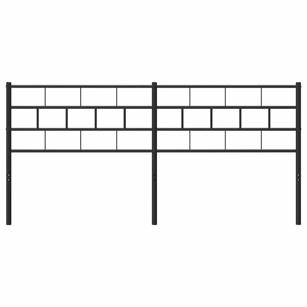 Musta metallinen sängynpääty Picrie 180cm