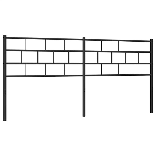 Schwarzes Kopfteil aus Metall Picrie 193cm