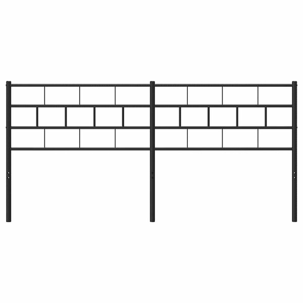 Schwarzes Kopfteil aus Metall Picrie 193cm