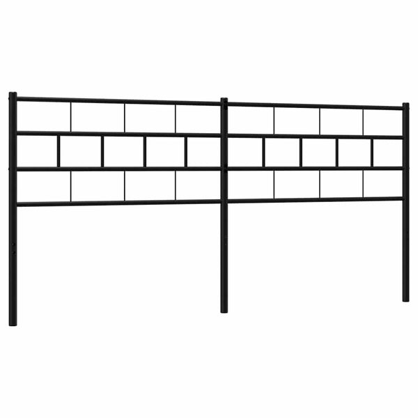 Schwarzes Kopfteil aus Metall Picrie 193cm