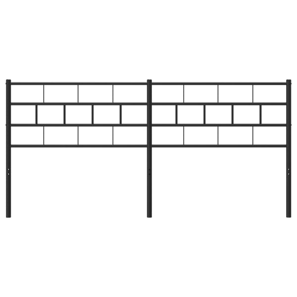 Schwarzes Kopfteil aus Metall Picrie 200cm