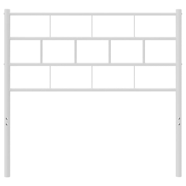 Weißes Kopfteil aus Metall Picrie 80 cm