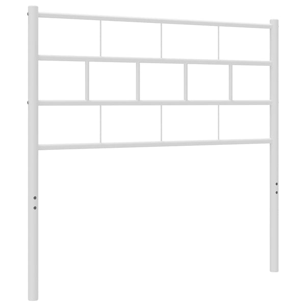 Weißes Bettkopfteil Picrie aus Metall, 100 cm