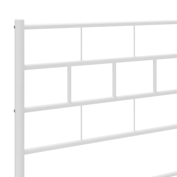 Weißes Metallkopfteil Picrie 193cm