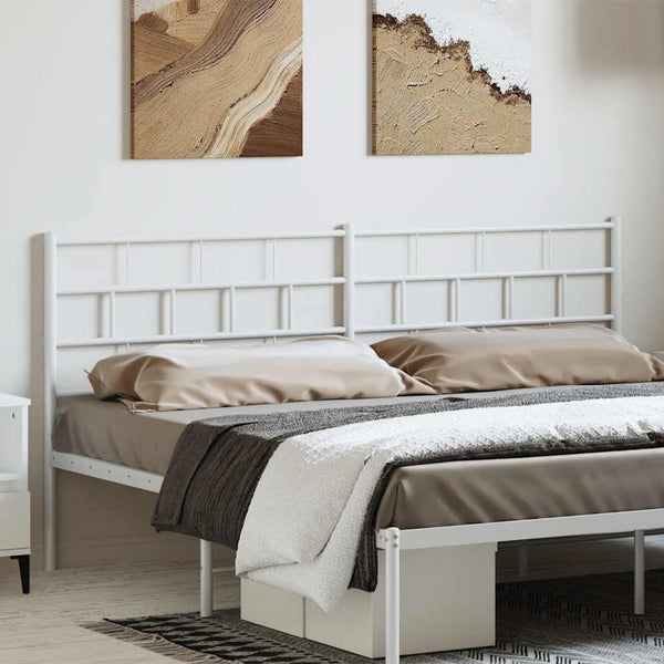 Weißes Metallkopfteil Picrie 193cm