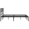 Schwarzes Metallbettgestell mit Kopfteil Marcos 120x200cm