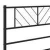 Schwarzes Metallbettgestell mit Kopfteil Marcos 120x200cm