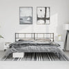 Schwarzes Metallbettgestell mit Kopfteil Marcos 193x203cm