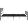 Bettgestell Marcos aus schwarzem Metall mit Kopfteil und Fußteil 140x190cm
