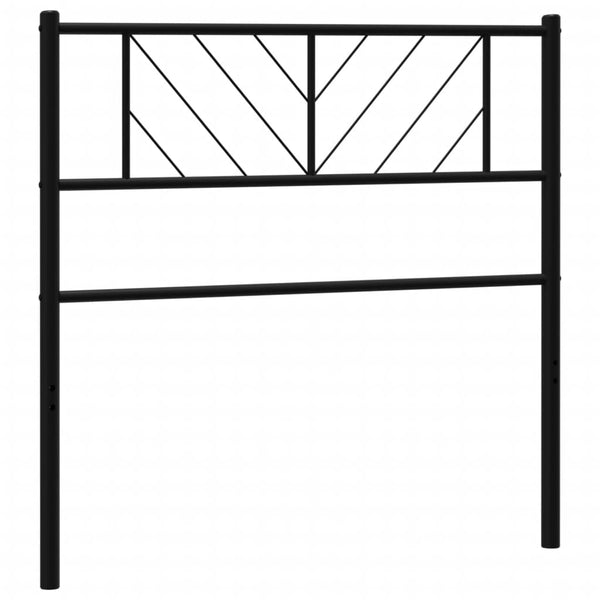 Musta metallinen sängynpääty Iavian 75cm