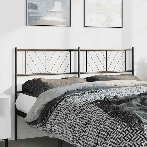 Schwarzes Metallbettgestell Iavian 150 cm