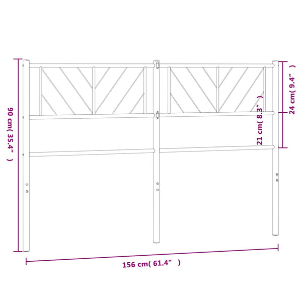 Schwarzes Metallbettgestell Iavian 150 cm