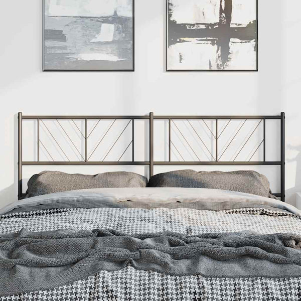 Schwarzes Metallbettgestell Iavian 150 cm