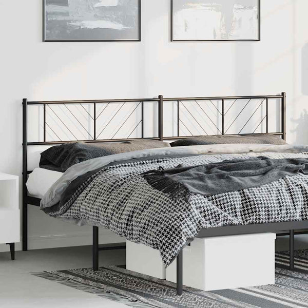 Musta metallinen sängynpääty Iavian 193cm