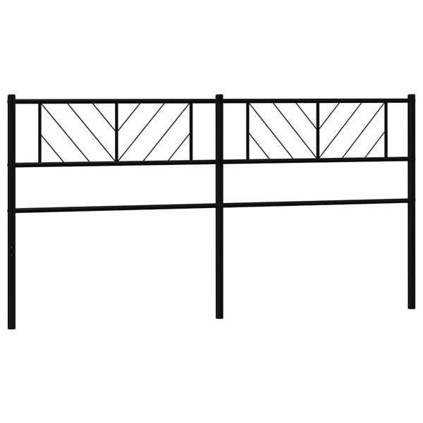 Musta metallinen sängynpääty Iavian 193cm