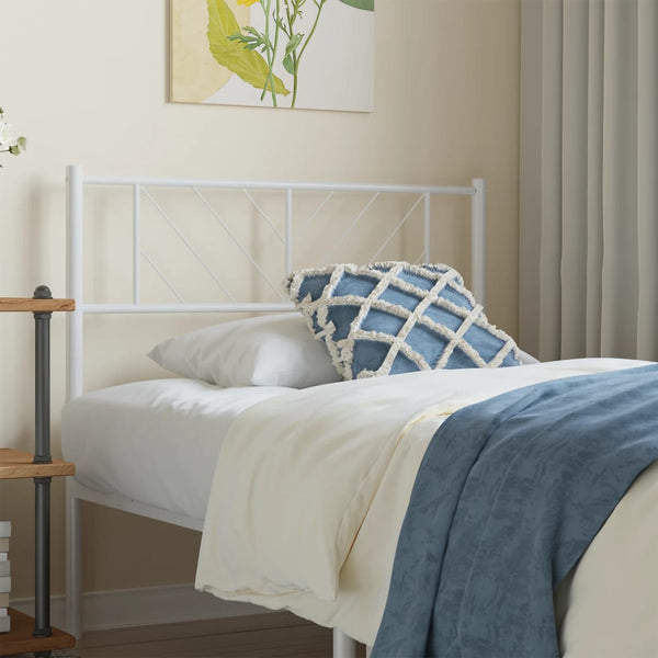 Weißes Metallkopfteil Iavia 75cm