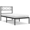 Schwarzes Metallbettgestell mit Kopfteil Ciuciu 107x203cm