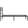 Schwarzes Metallbettgestell mit Kopfteil Ciuciu 107x203cm