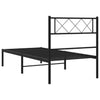 Schwarzes Metallbettgestell mit Kopfteil Ciuciu 107x203cm
