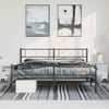 Schwarzes Metallbettgestell mit Kopfteil Ciuciu 193x203cm