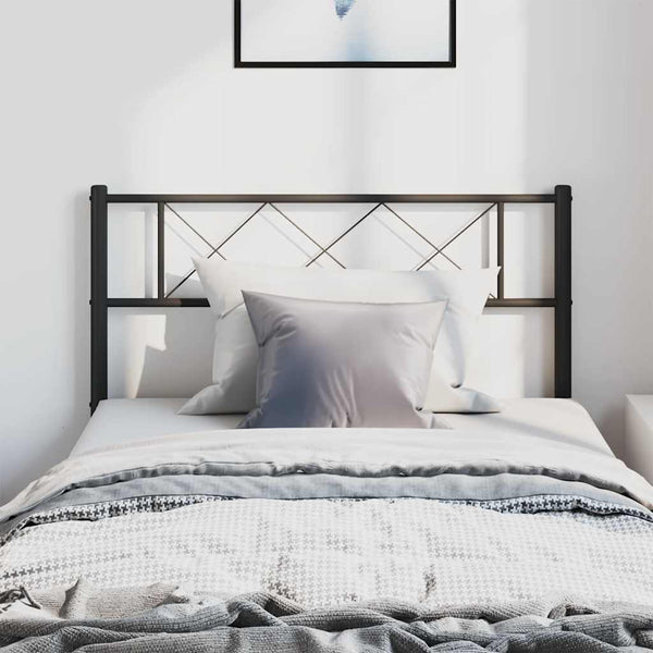 Musta metallinen sängynpääty Emilina 100cm