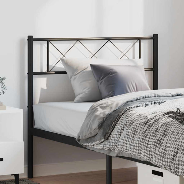 Musta metallinen sängynpääty Emilina 100cm