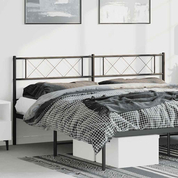 Musta metallinen sängynpääty Emilina 193cm