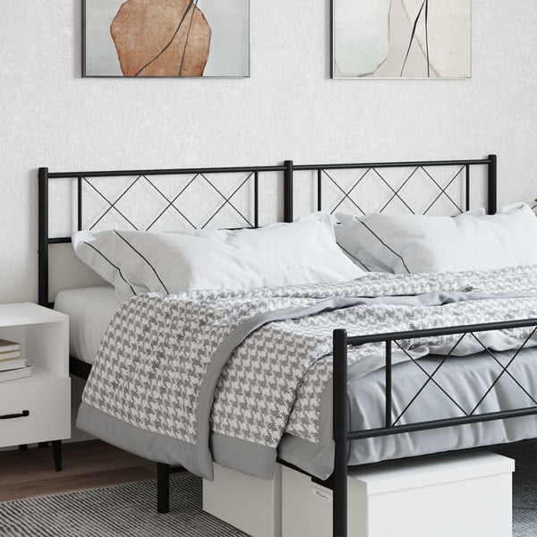 Schwarzes Metallkopfteil Emilina 200cm