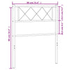 Valkoinen metallinen sängynpääty Emilina 75cm
