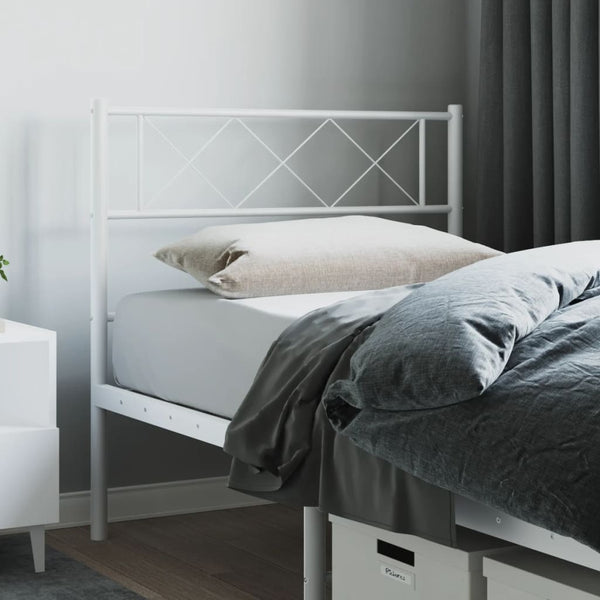 Valkoinen metallinen sängynpääty Emilina 75cm