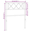 Weißes Metallbettgestell Emilina 107cm