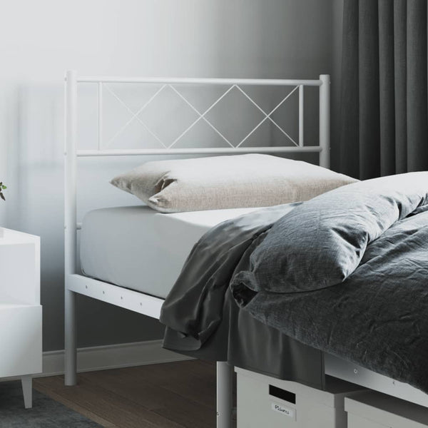 Weißes Metallbettgestell Emilina 107cm