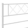 Valkoinen metallinen sängynpääty Emilina 180cm