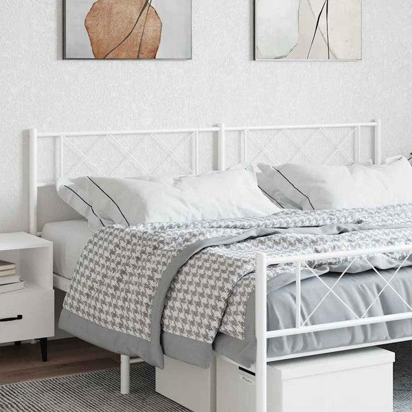 Valkoinen metallinen sängynpääty Emilina 180cm