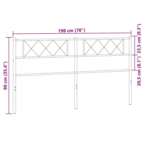 Weißes Metallbettgestell Emilina 193cm