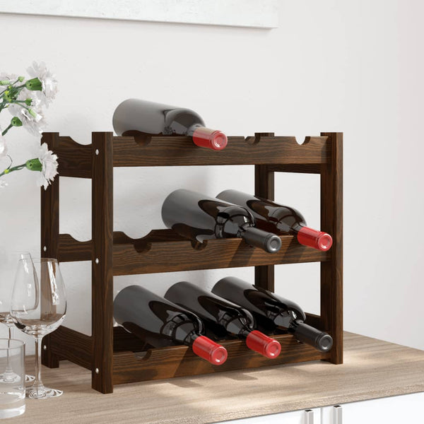 Braunes Weinregal Tpnca für 12 Flaschen (Kiefer)