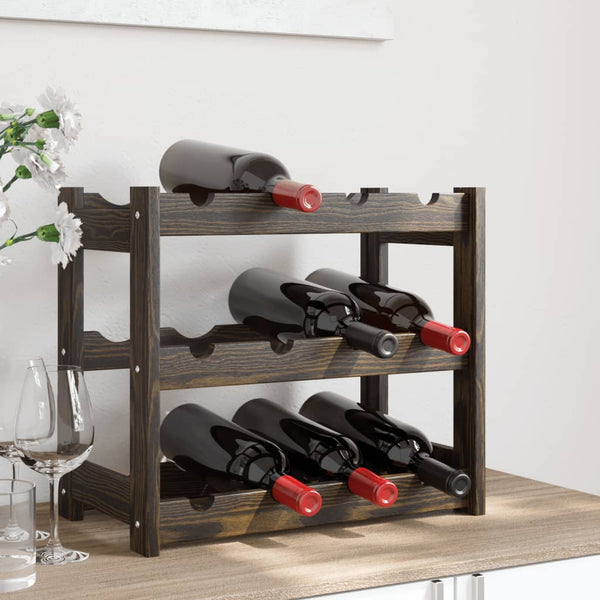 Weinregal Tpnca für 12 Flaschen (Kiefer), schwarz