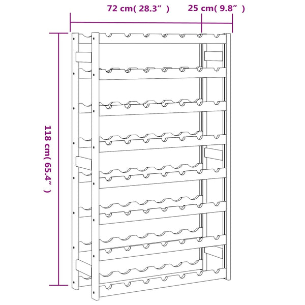 Musta viinipulloteline Tpnca 56 pullolle (mänty)