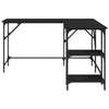 Schwarzer Schreibtisch Petrusca 139x139x75cm (Holz)