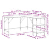 Schwarzer Schreibtisch Petrusca 139x139x75cm (Holz)